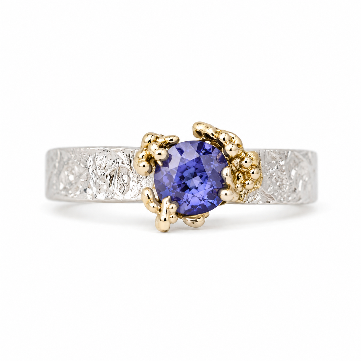 Tanzanite mixed metal ring