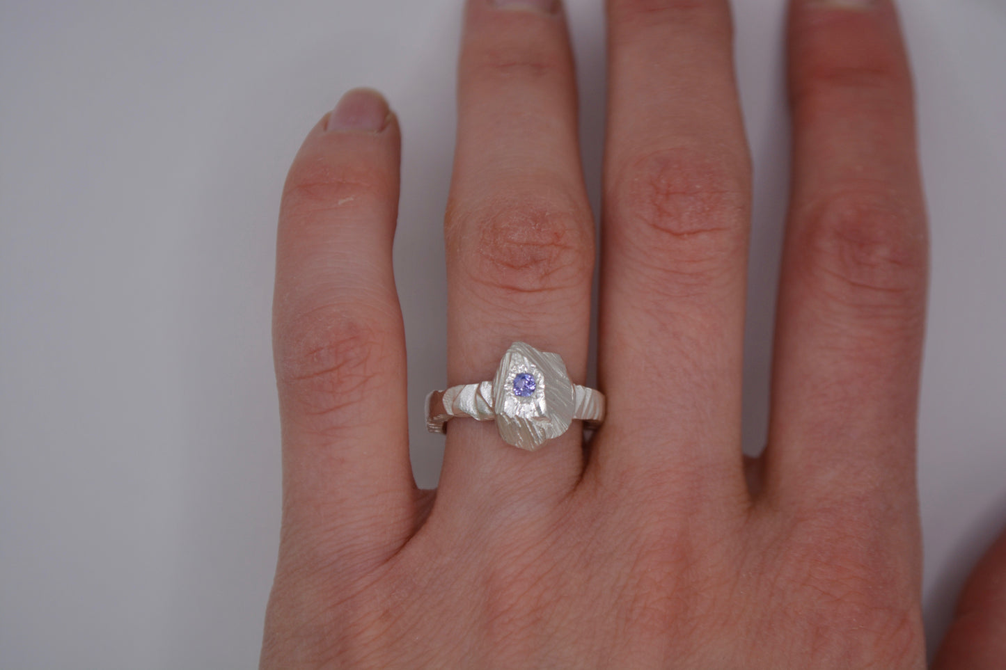 Amethyst rock ring
