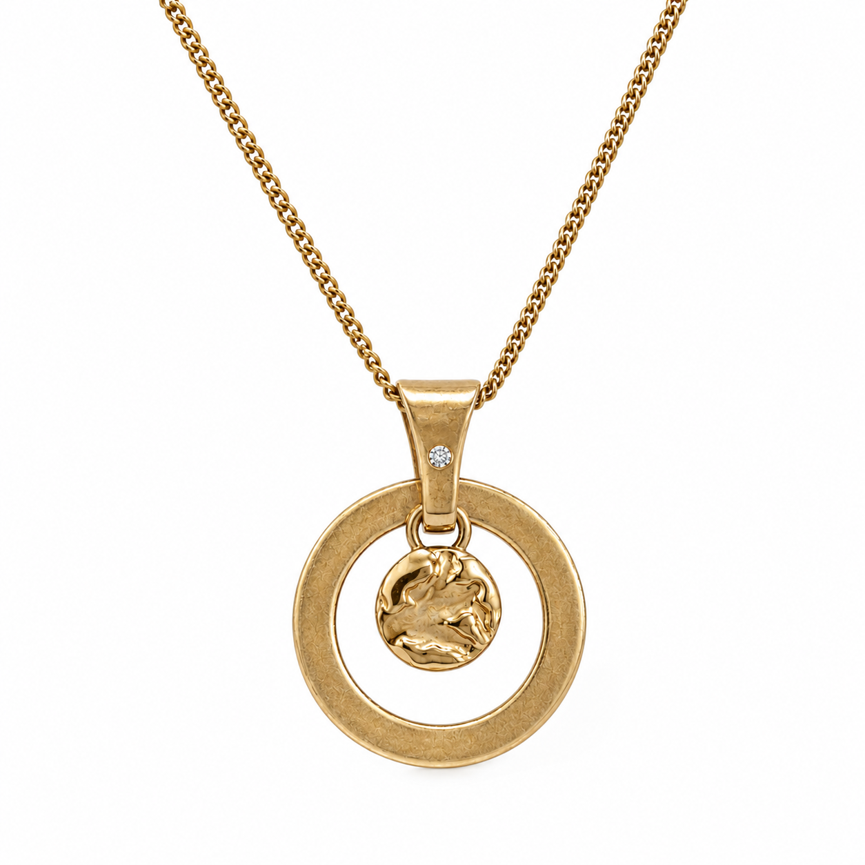Earth diamond pendant