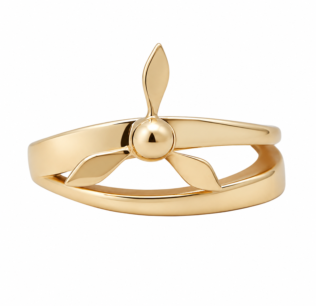 Gold rotating Propeller Ring