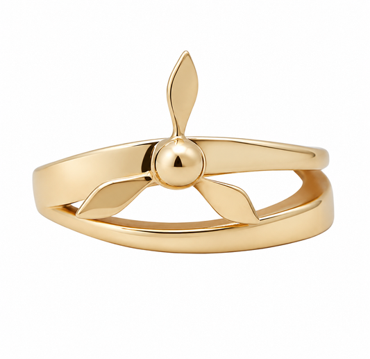 Gold rotating Propeller Ring