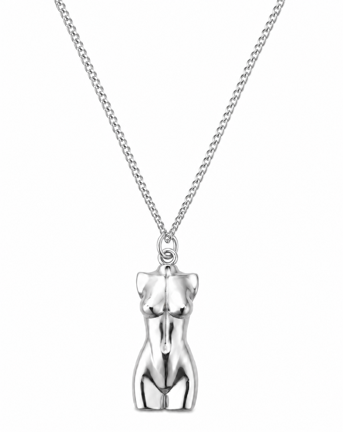 Sterling silver torso pendant