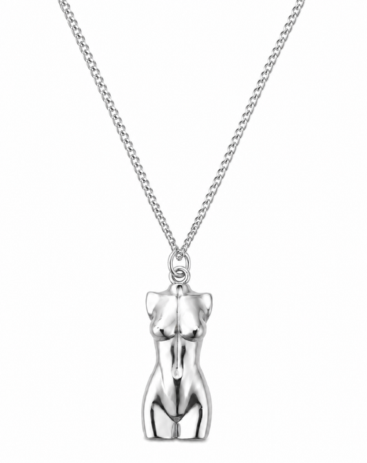 Sterling silver torso pendant