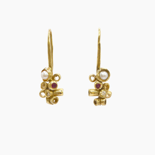 gemstone set earrings for wedding