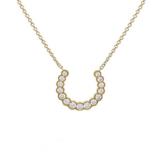 horseshoe pendant necklace with diamonds 