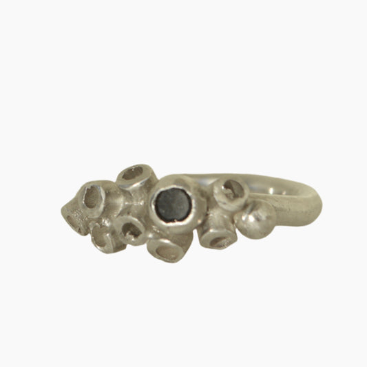 raw diamond barnacle ring