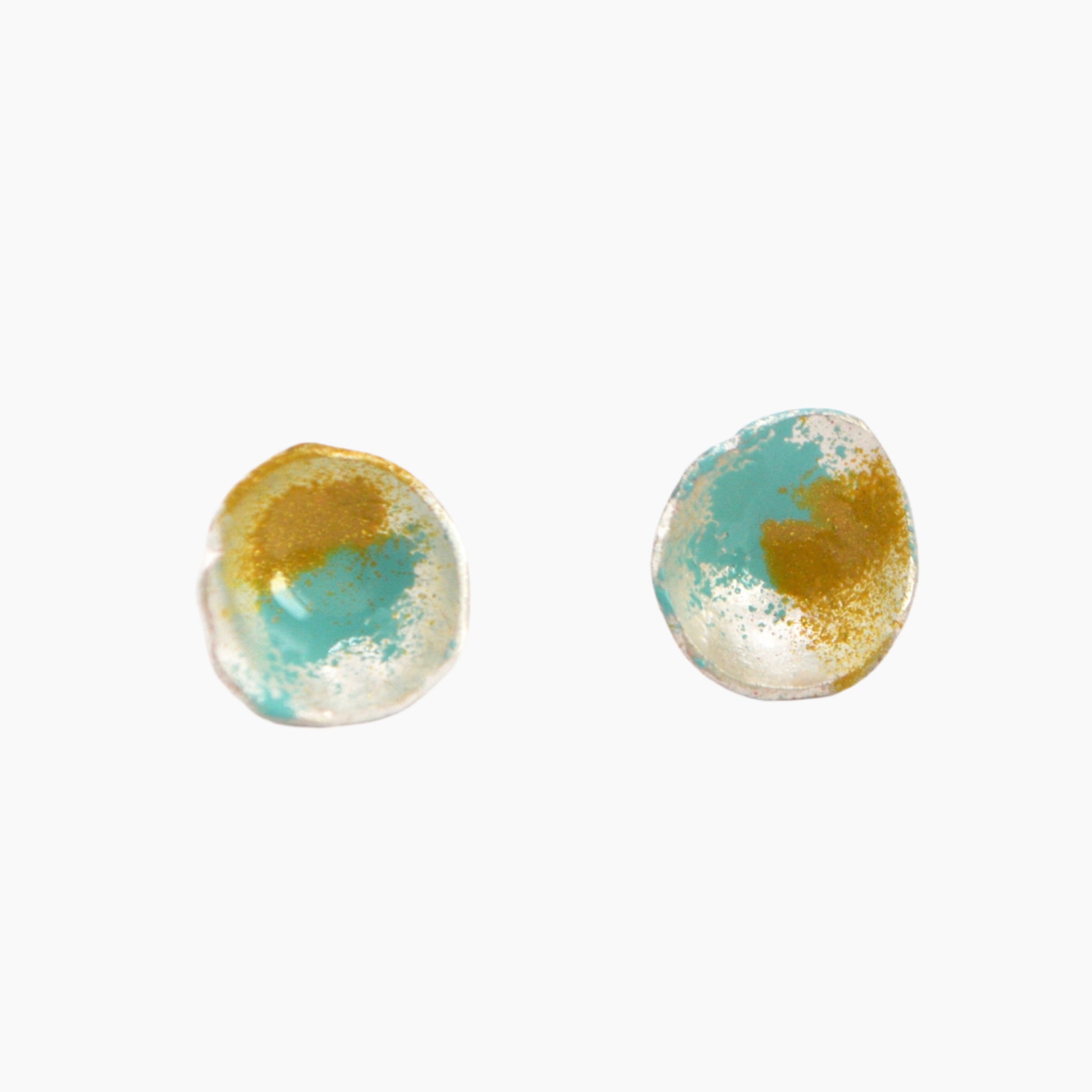 ocean miniature stud earrings with enamel