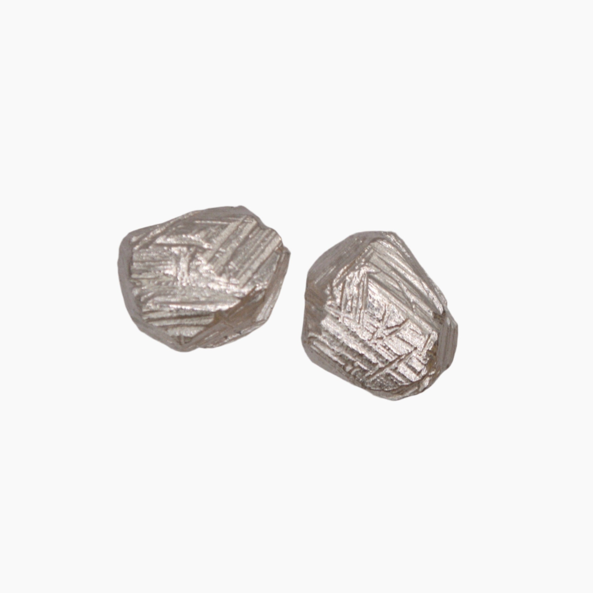 rock stud earrings in sterling silver