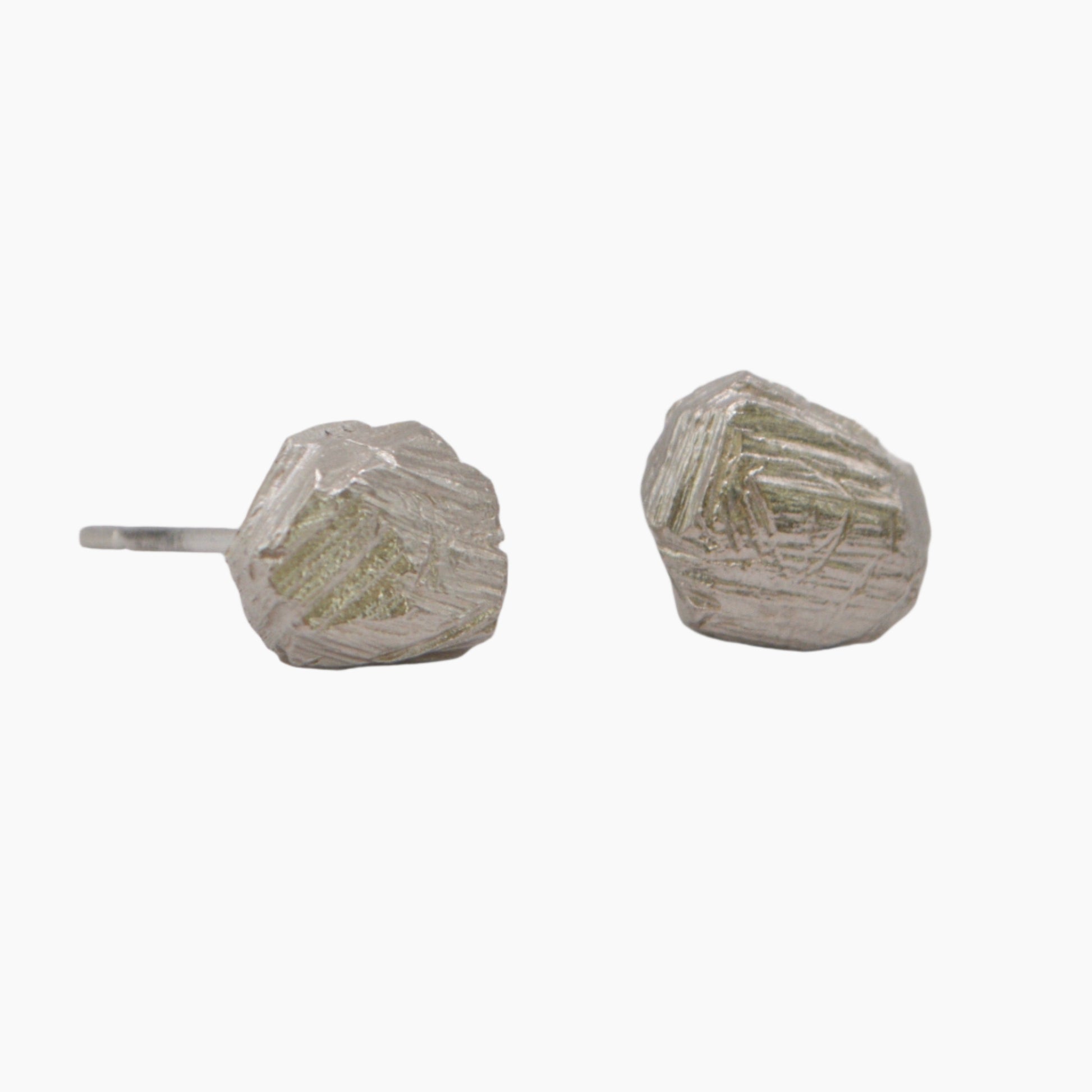 Sterling Silver rock stud earrings 