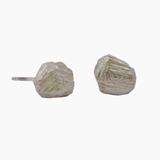 Sterling Silver rock stud earrings 