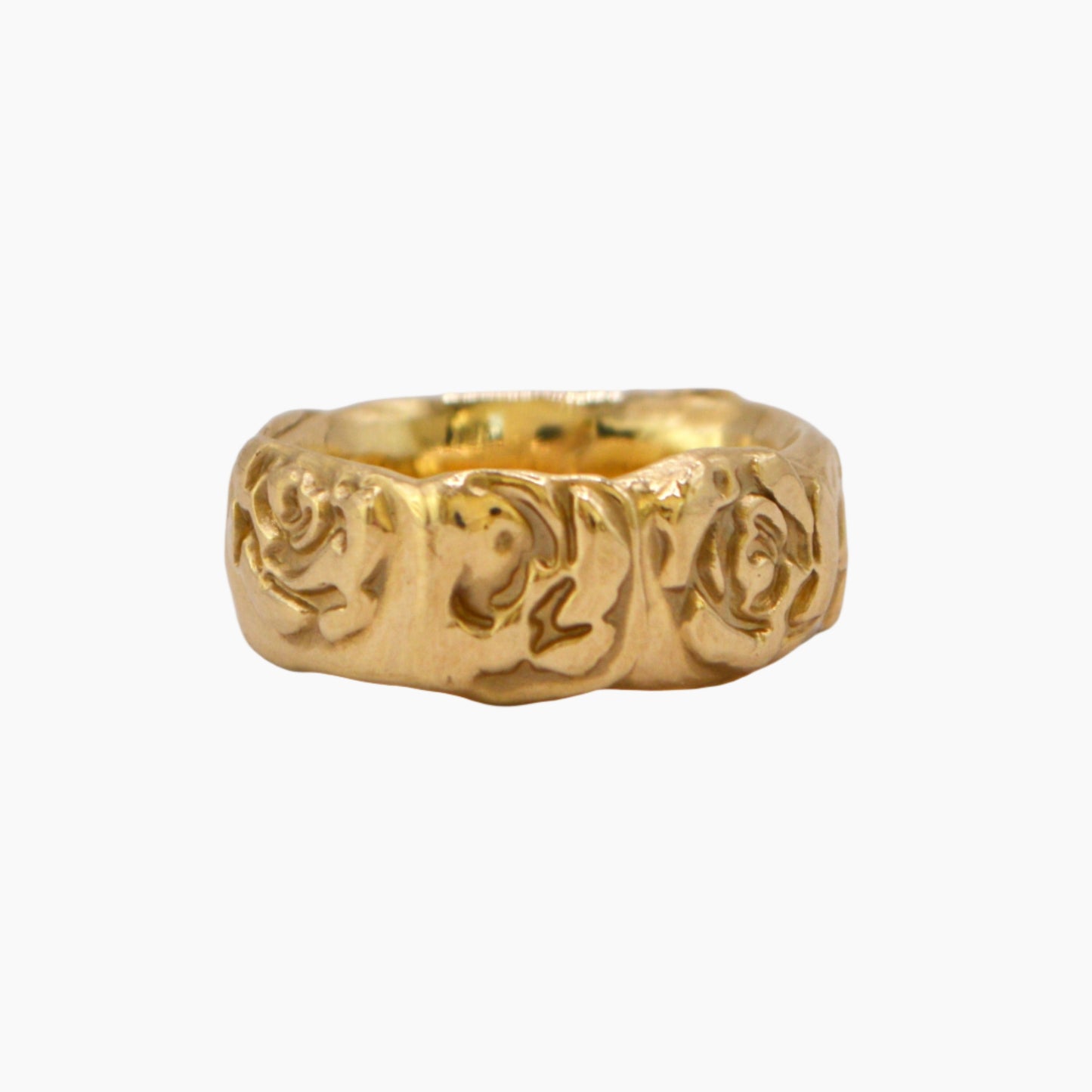 yellow gold rose ring for alternative wedding rings